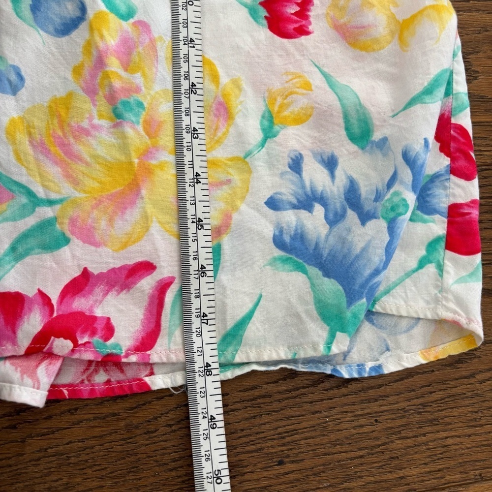 Vintage Floral Tie Waist Scoop Neck Midi Sundress - Picture 15 of 16